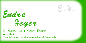 endre heyer business card